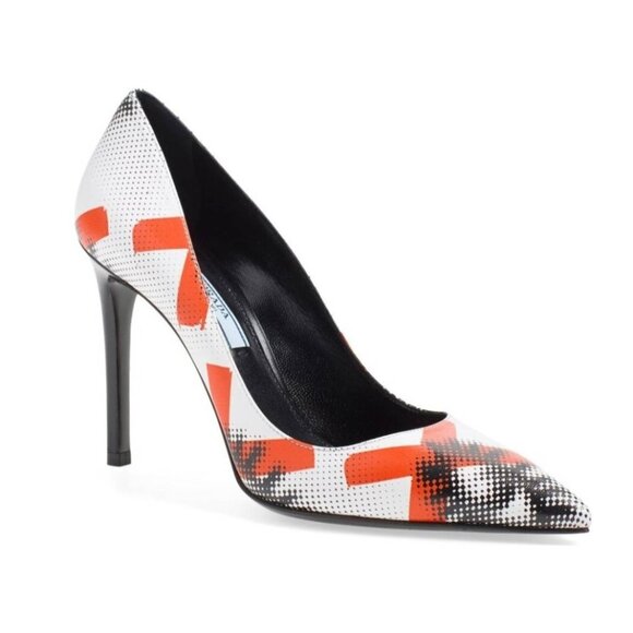 Prada Rare Graffiti Eye Pointy Toe Pumps Shoes in size EU 40 / US 10 - Picture 1 of 12